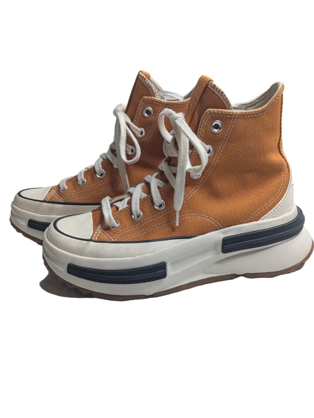 Converse Run Star Legacy CX Platform Monarch Black Egret Orange Women Size 7.5